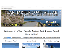 Tablet Screenshot of barharborcoastalcab.com